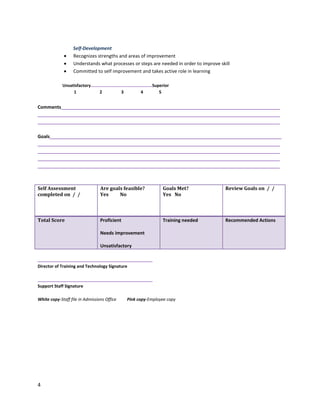 Staff Evaluation Form | PDF