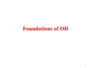Foundations of OD
1
 