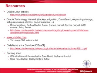 Oda as an enterprise solution at walgreens oow 2012 v7 | PDF