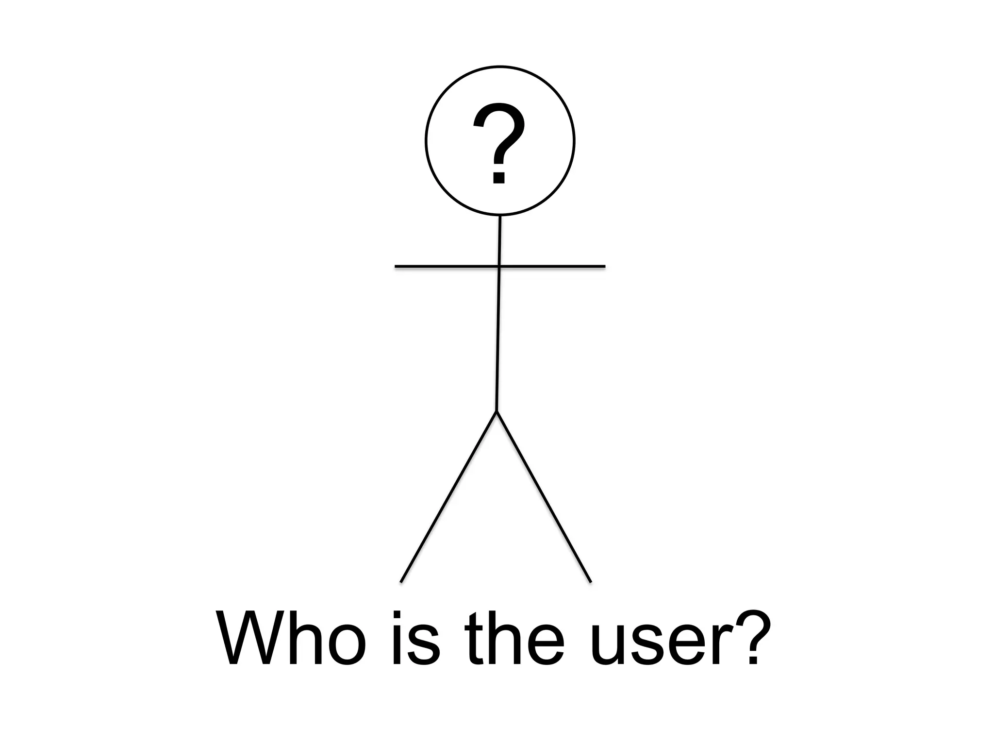 ?
       ?
      User
Who is the user?
 