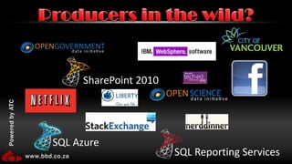 Producers in the wild?SharePoint 2010SQL AzureSQL Reporting Services