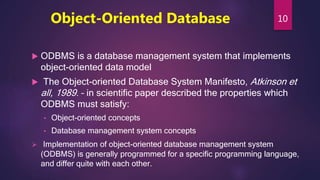 Odbms Example Odbms concepts | PPTX