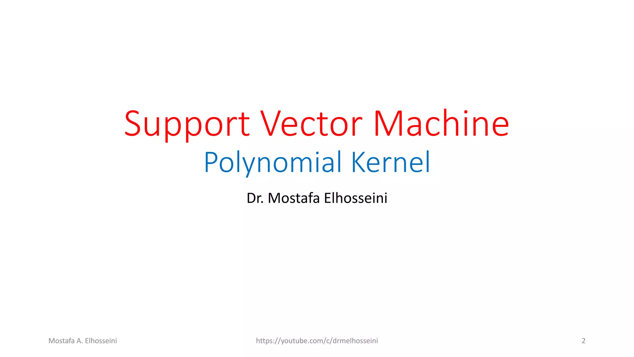 Lecture 24 support vector machine kernel | PDF