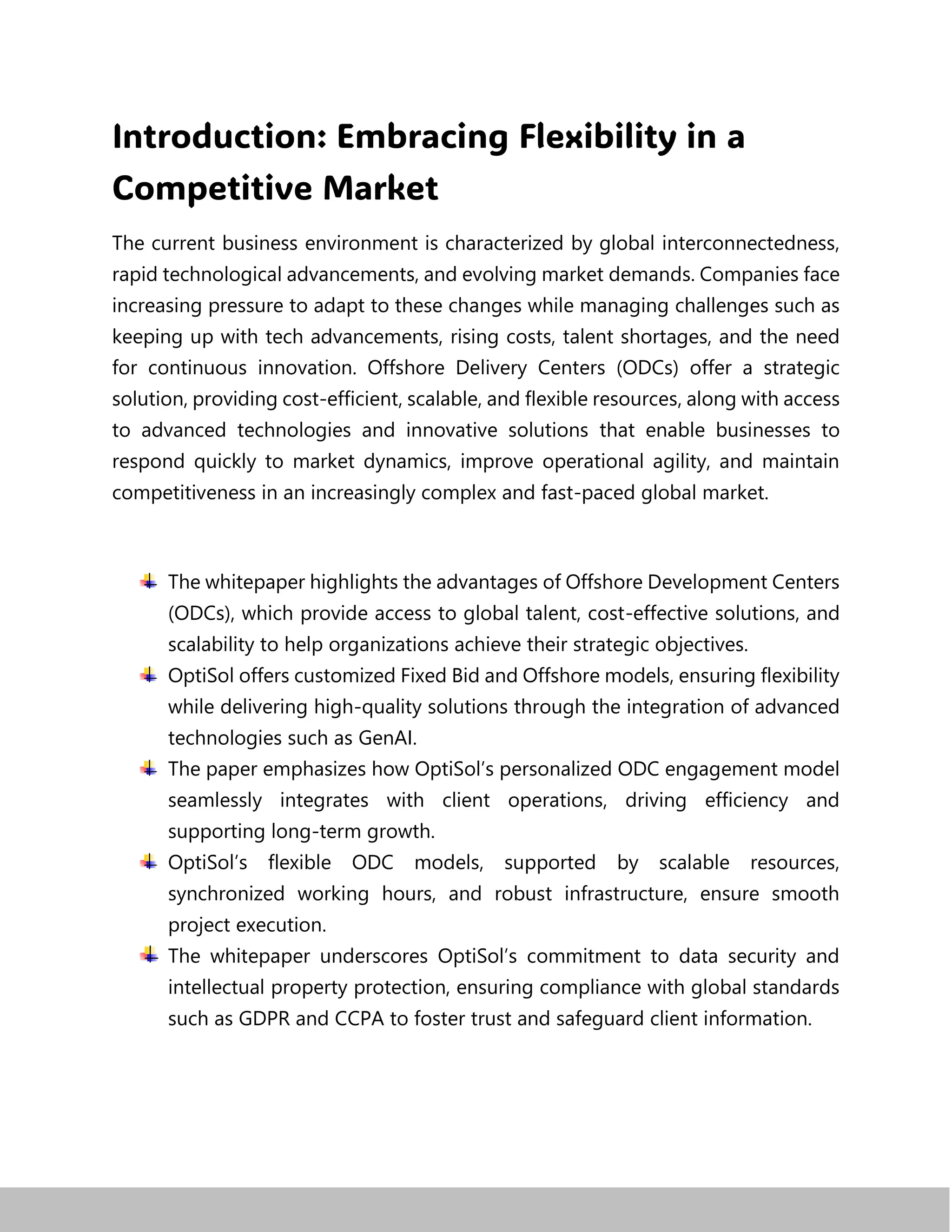 OptiSol’s Flexible Offshore Development Center Models | PDF