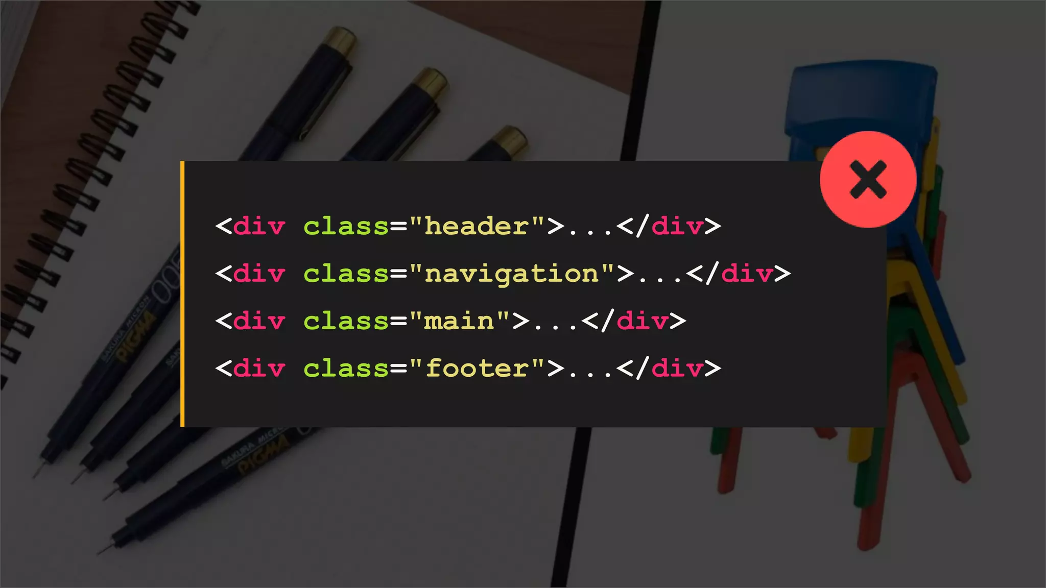| Accessibility with OutSystems
<div class="header">...</div>
<div class="navigation">...</div>
<div class="main">...</div>
<div class="footer">...</div>
 