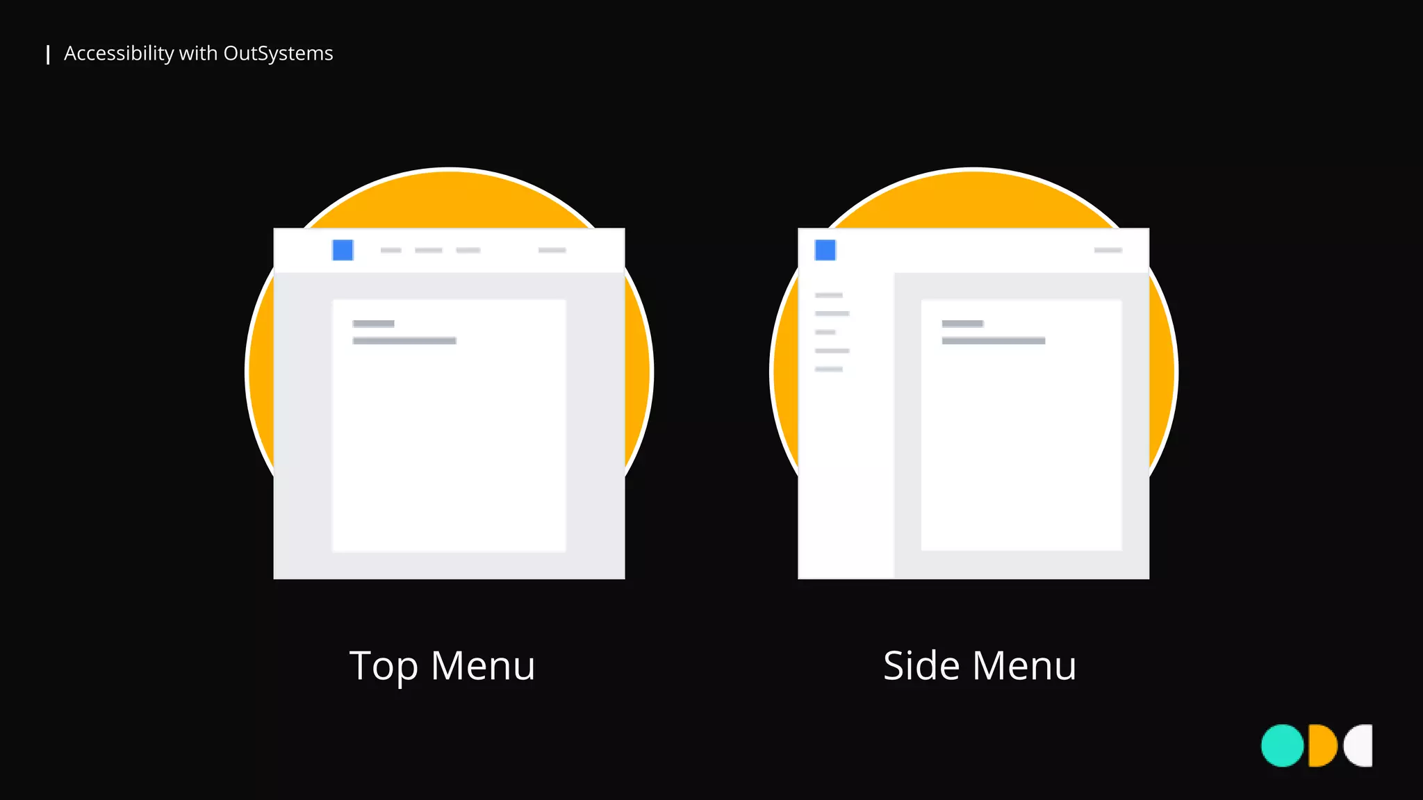 | Accessibility with OutSystems
Top Menu Side Menu
 