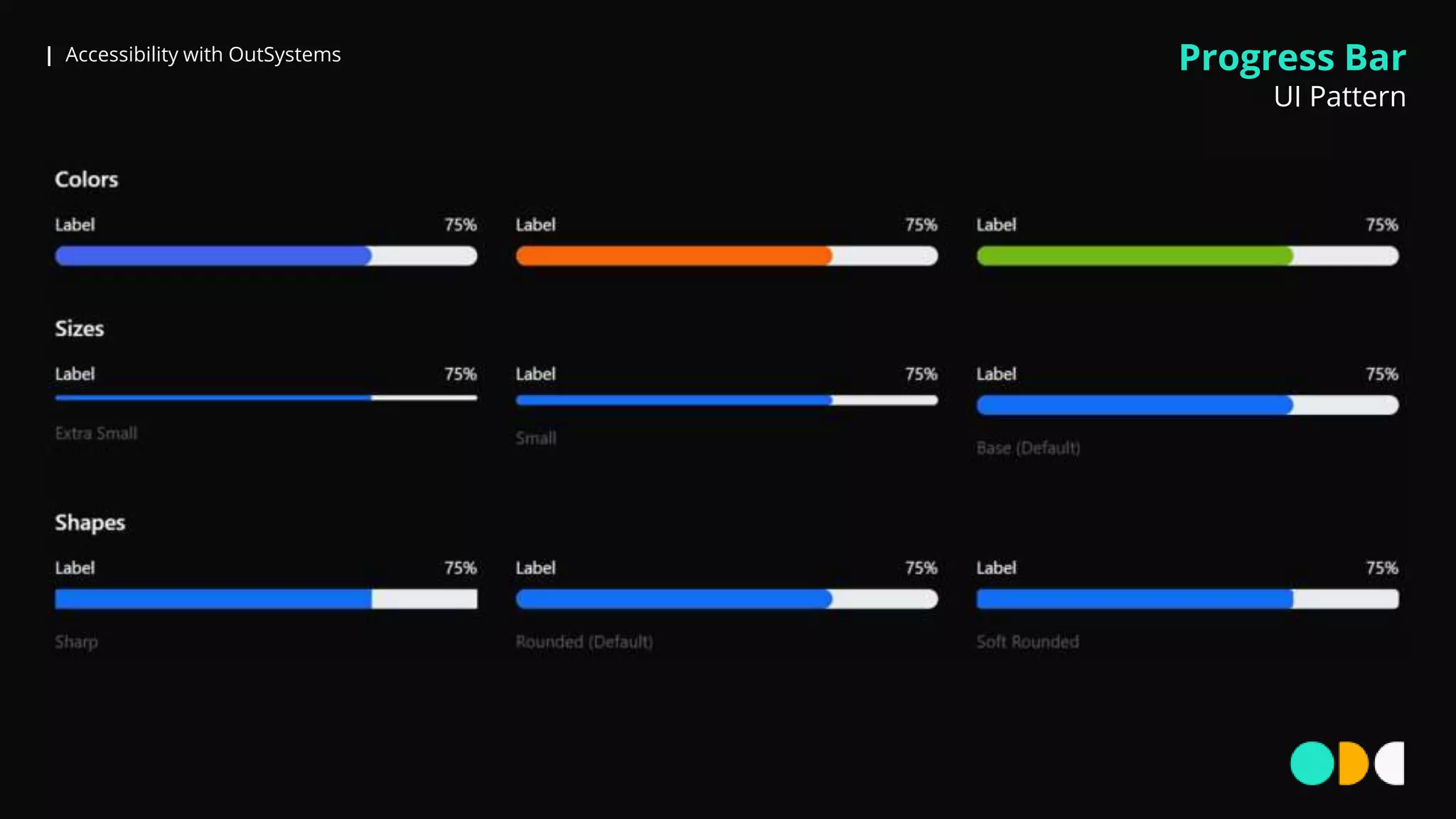 | Accessibility with OutSystems Progress Bar
UI Pattern
 