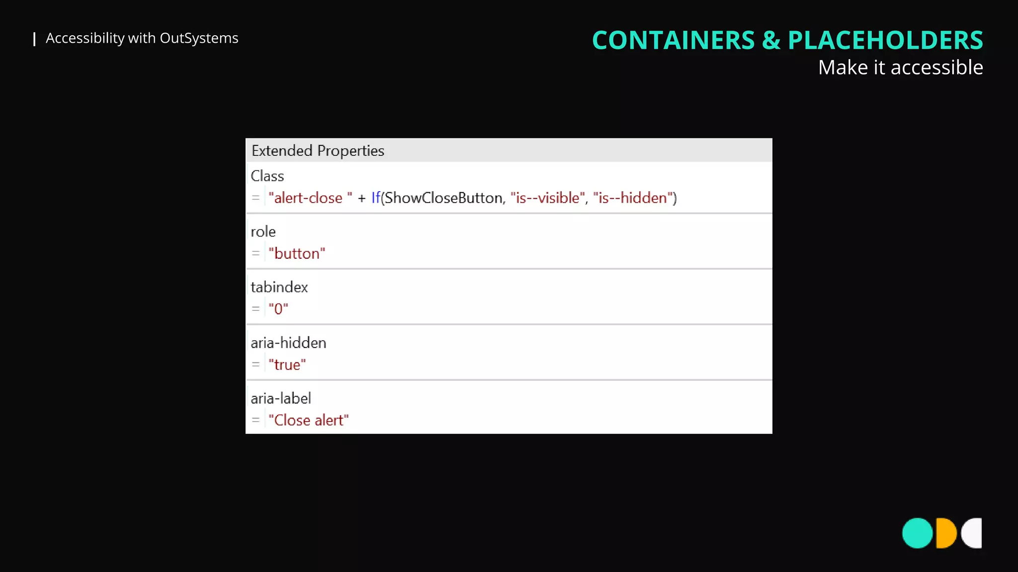 | Accessibility with OutSystems CONTAINERS & PLACEHOLDERS
Make it accessible
 