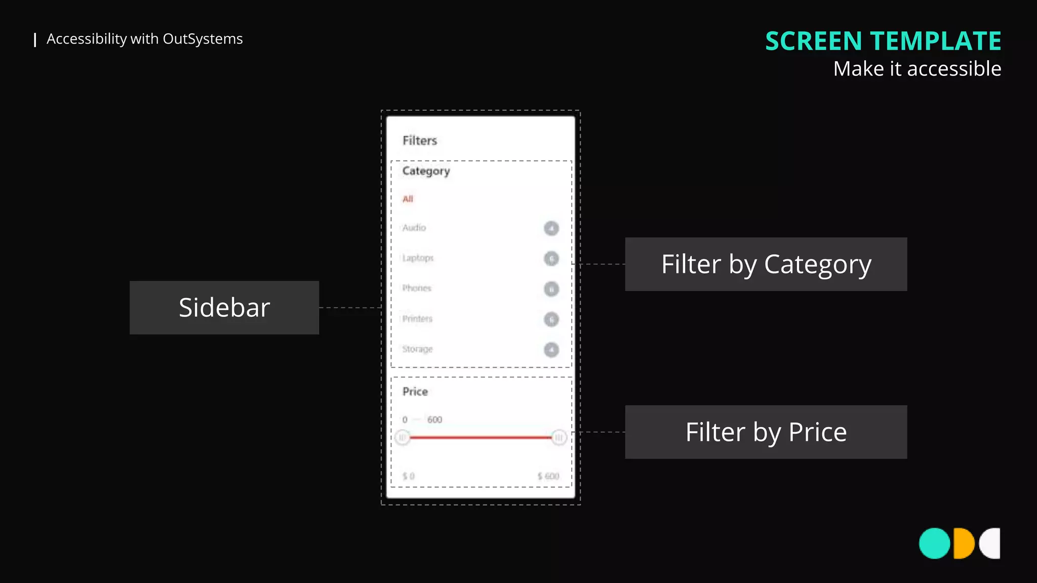 | Accessibility with OutSystems SCREEN TEMPLATE
Make it accessible
Filter by Category
Sidebar
Filter by Price
 