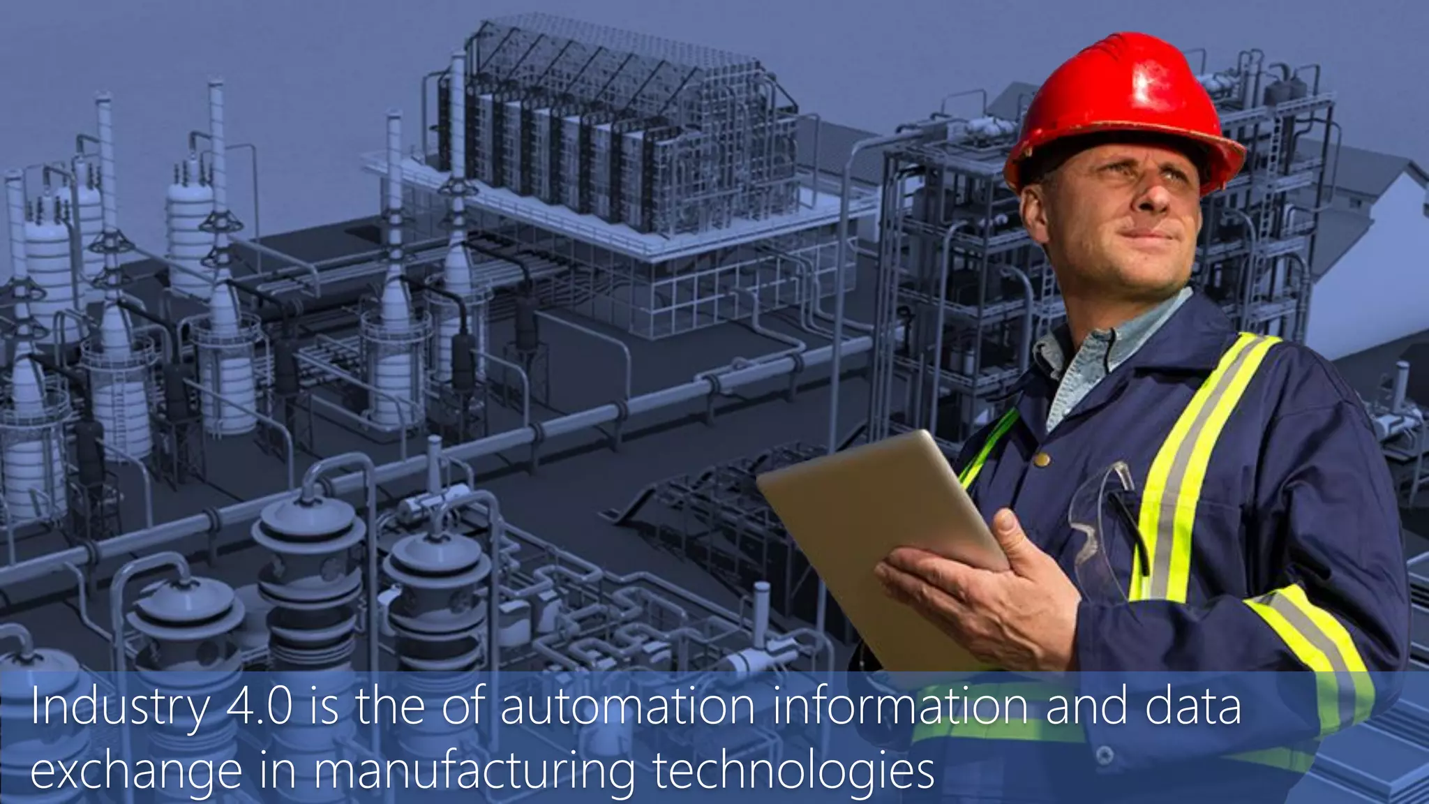 Industry 4.0 is the of automation information and data
exchange in manufacturing technologies
 