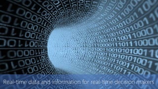 Real-time data and information for real-time decision makers
 