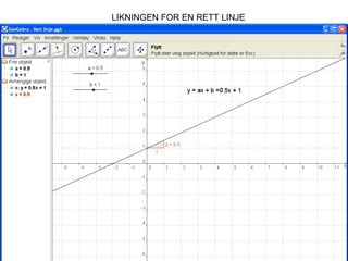 LIKNINGEN FOR EN RETT LINJE 