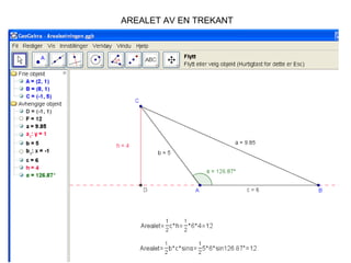 AREALET AV EN TREKANT 