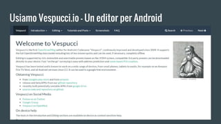Usiamo Vespucci.io - Un editor per Android
 
