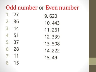 ODD numbers AND even numbers presentation.pptx