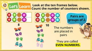 Odd and even Numbers for Grade 1 Lessons | PPTX