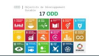 ODD Objectifs de Développement
Durable
17 ODD
 