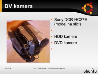 DV kamera Sony DCR-HC27E (model na slici) HDD kamere  DVD kamere 