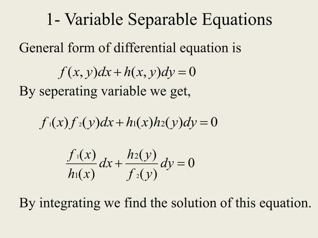 Ordinary differential equation | PPT