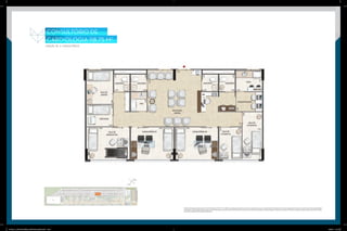 CONSULTÓRIO DE
CARDIOLOGIA 118,75 M2
Plantailustrativadajunçãodassalas44,46,48e50,totalizando118,75m².Osmobiliários,utensílios,acabamentos,iluminaçãoeequipamentos,louçasemetaisutilizadasnestaplantasãomeramentesugestõesdedecoração.Ajunçãodassalaséderesponsabilidade
do adquirente. Serão entregues pela obra apenas os itens especificados e descritos no Memorial Descritivo de vendas anexo ao contrato de aquisição da unidade entregues a cada cliente comprador. Os caixilhos, esquadrias e guarda-corpos poderão sofrer ajustes
decorrentesdodetalhamentodoprojetodefabricação.
JUNÇÃO DE 4 CONSULTÓRIOS
27783_011_Odebrecht_Vitrium_BookCorretor_26x34cm.indd 49-50 10/26/12 1:18 AM
 