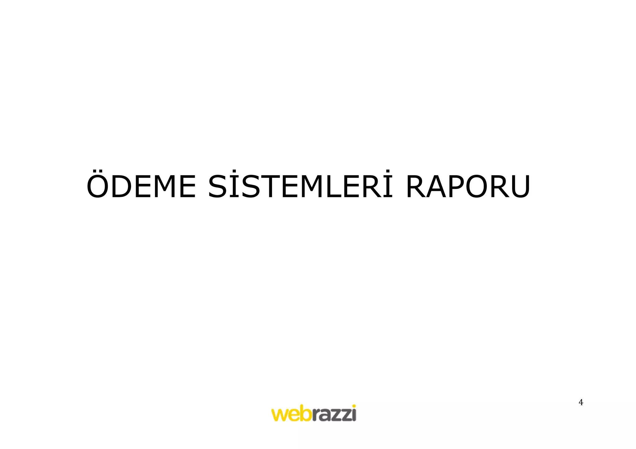 ÖDEME SİSTEMLERİ RAPORU

4

 