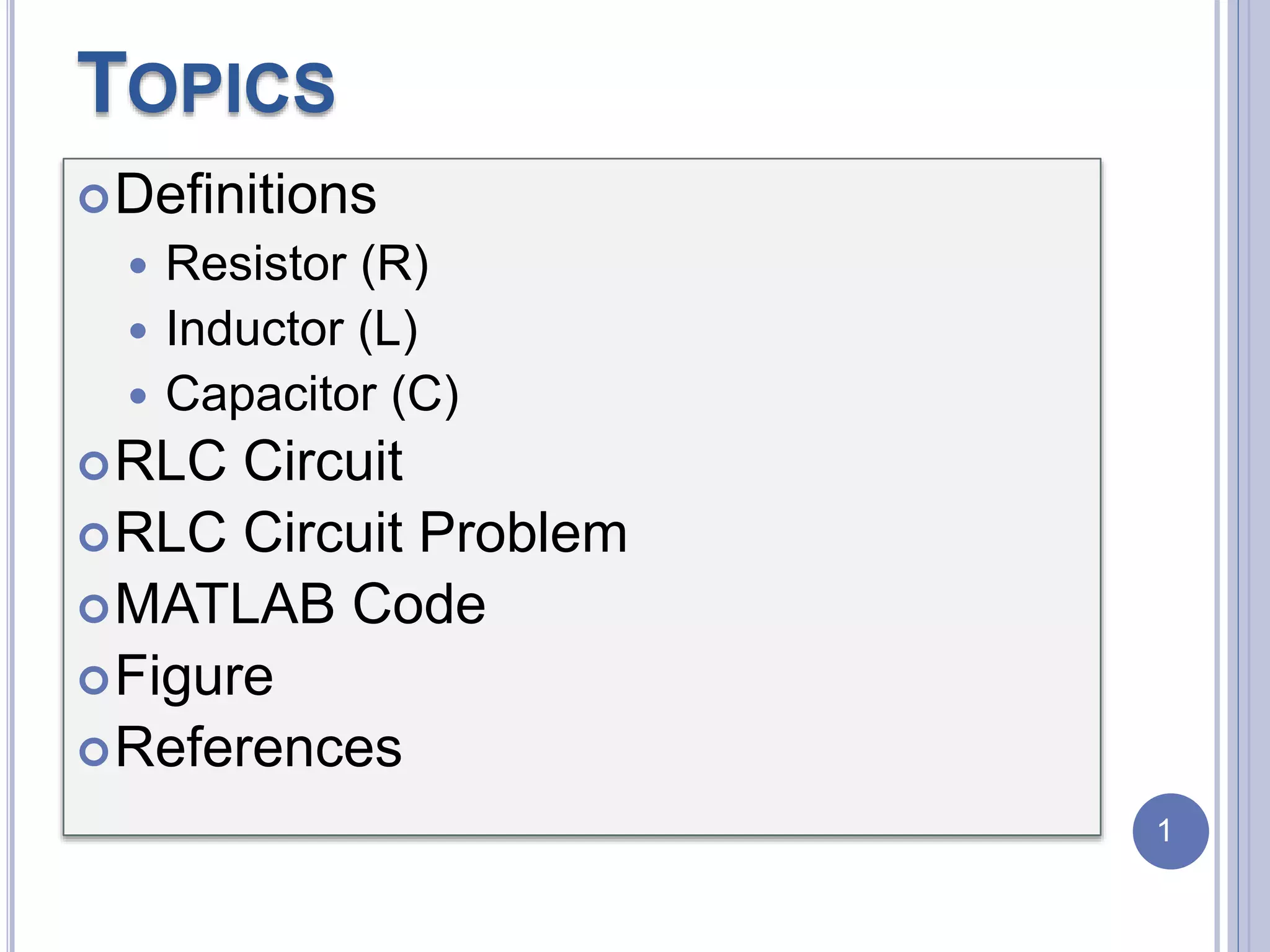 Modeling of an RLC circuit | PPTX