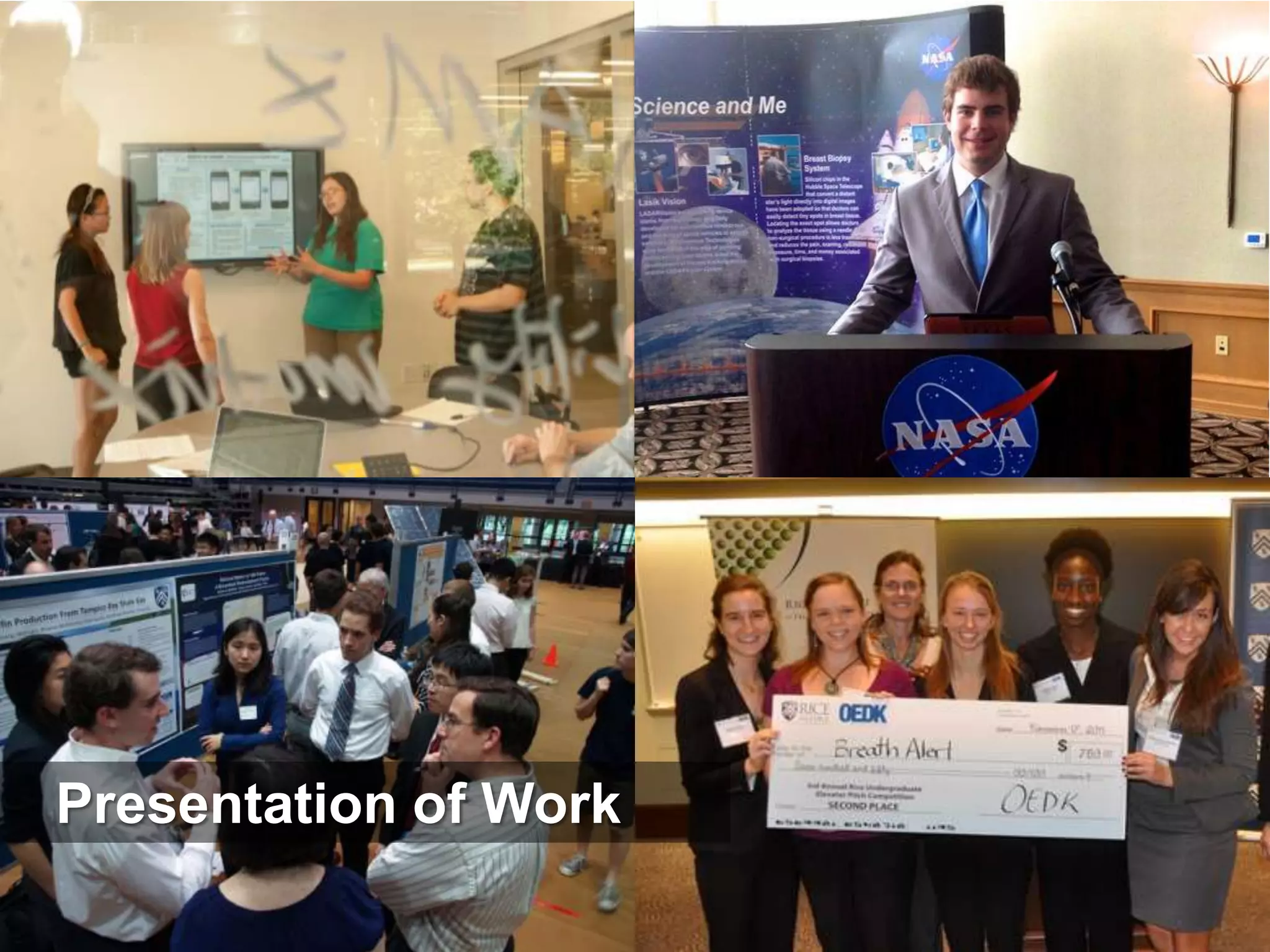 Presentation of Work
 