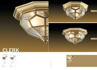 серия 2271
CLERK
/3C /2C
210 mm
380 mm
E27
3x60W
165 mm
300 mm
E14
2x60W
2271/3C
2271/2C
OdeonLight2013–2014
цвет покрытия:
бронза
 