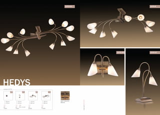 серия 1375
HEDYS
цвет покрытия:
бронза
/8/2W /2T /12
200 mm
220 mm
G9
2x40W
220 mm
800 mm
G9
8x40W
260 mm
900 mm
G9
12x40W
370 mm
230 mm
G9
2x40W
выкл. на шнуре
1375/12
1375/2T
1375/8
1375/2W
OdeonLight2013–2014
 