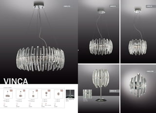 серия 1983
VINCA
/9 /6/12 /3T /2W
300 mm
230 mm
G9
2x40W
450 mm
230 mm
G9
3x40W
выкл. на шнуреG9
12x40W
450 mm
780 mm
без цепи
G9
9x40W
450 mm
550 mm
без цепи
G9
6x40W
450 mm
410 mm
без цепи
1983/12
цвет покрытия:
хром
абажур:
хрусталь
1983/61983/9
1983/3T
1983/2W
 