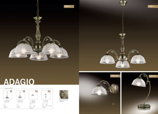 серия 1996
ADAGIO
цвет покрытия:
бронза
/5 /3 /1W /1T
350 mm
550 mm
E27
5x60W
без цепи
350 mm
550 mm
E27
3x60W
без цепи
150 mm
180 mm
260 mm
от стены
E27
1x60W
выкл.
410 mm
270 mm
E27
1x60W
выкл. на шнуре
1996/5
1996/1W
1996/3
1996/1T
 