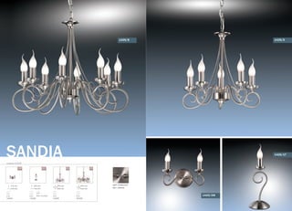 серия 1425
SANDIA
цвет покрытия:
мат. никель
/2W /1T
450 mm
540 mm
E14
8x60W
без цепи
390 mm
390 mm
E14
5x60W
без цепи
300 mm
150 mm
E14
1x60W
выкл. на шнуре
150 mm
230 mm
E14
2x60W
1425/8
/5 /8
1425/2W
1425/1T
1425/5
 