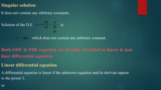 ORDINARY DIFFERENTIAL EQUATION 