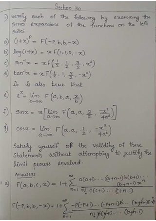section 30-Gauss hypergeometric equation