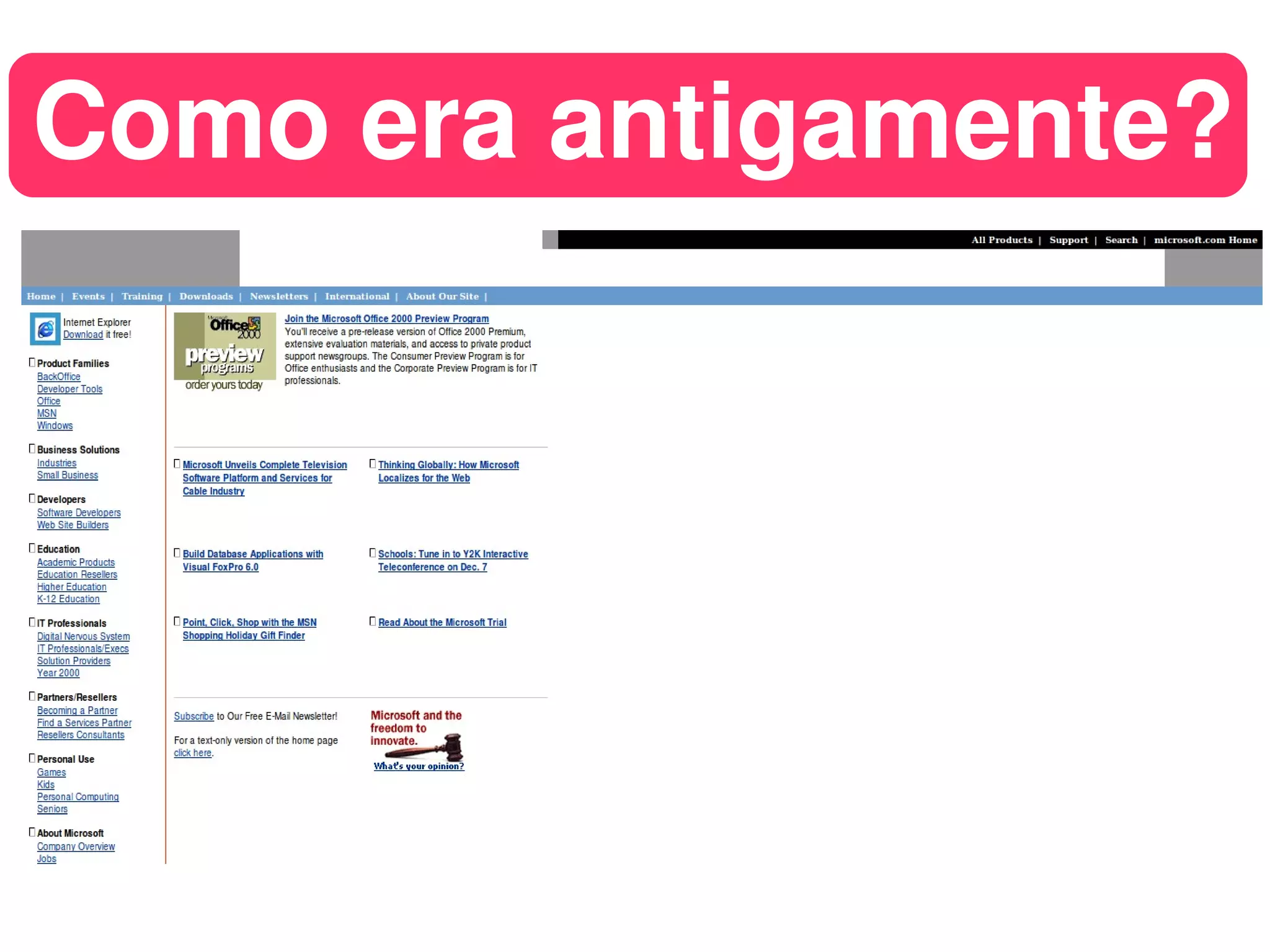 Como era antigamente?




           
 