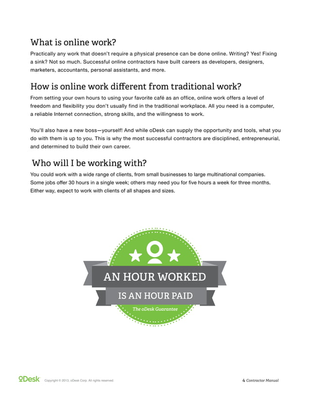 oDesk Freelancer Manual