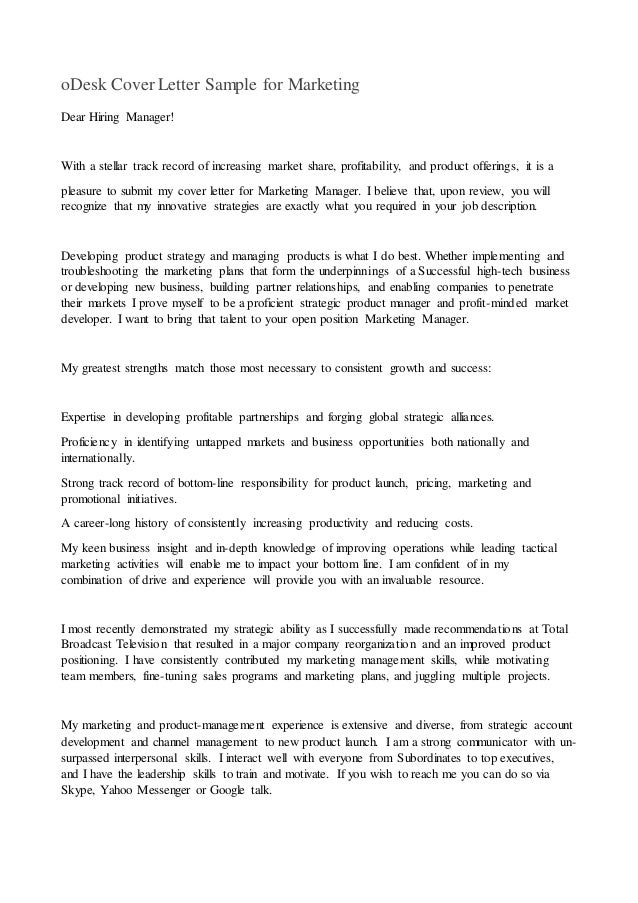 cover letter formatting