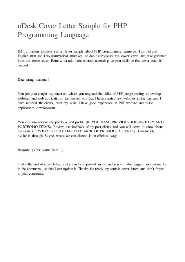 example cover letter for programming