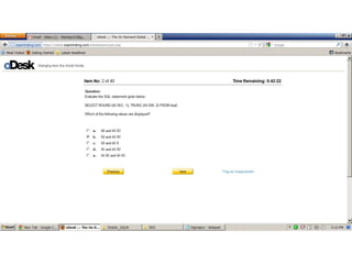 Odesk oracle part 1 test questions