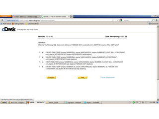 Odesk oracle part 1 test questions