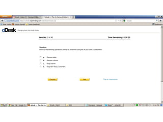 Odesk oracle part 1 test questions