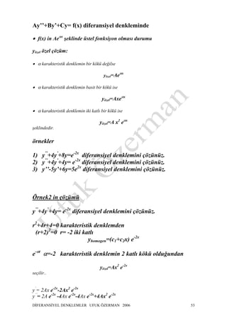 Ode Solved Problems | PDF