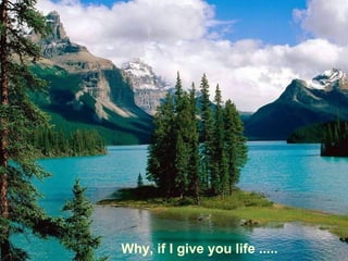 Why, if I give you life .....