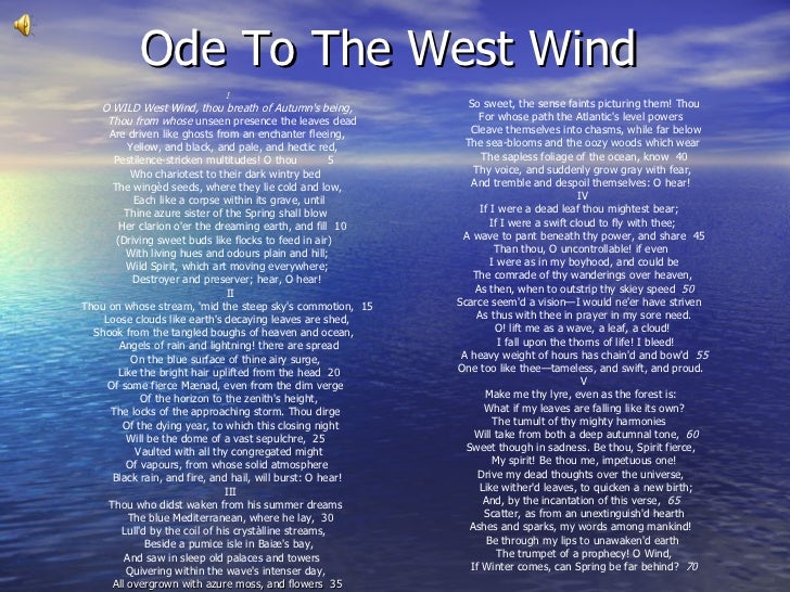 Ode To The West Wind Poem