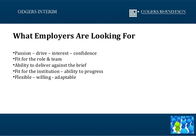 what employers are looking for