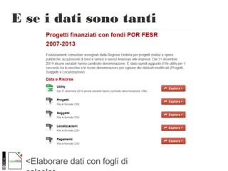<Elaborare dati con fogli di
E se i dati sono tanti
 