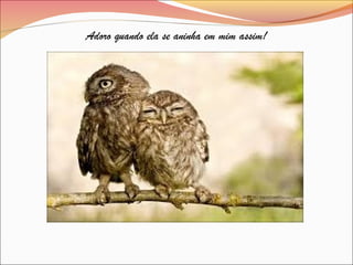 Adoro quando ela se aninha em mim assim!
 