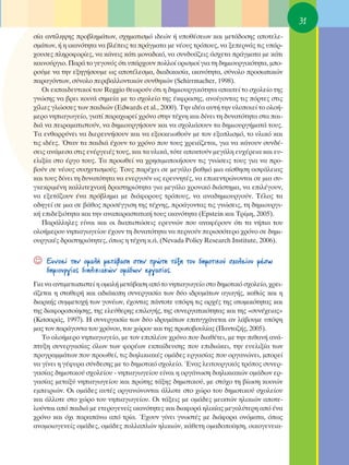 31
Û›· ·ÓÙ›ÏË„Ë˜ ÚÔ‚ÏËÌ¿ÙˆÓ, Û¯ËÌ·ÙÈÛÌﬁ È‰ÂÒÓ ‹ ˘Ôı¤ÛÂˆÓ Î·È ÌÂÙ¿‰ÔÛË˜ ·ÔÙÂÏÂ-
ÛÌ¿ÙˆÓ, ‹ Ë ÈÎ·ÓﬁÙËÙ· Ó· ‚Ï¤ÂÈ˜ Ù· Ú¿ÁÌ·Ù· ÌÂ Ó¤Ô˘˜ ÙÚﬁÔ˘˜, Ó· ÍÂÂÚÓ¿˜ ÙÈ˜ ˘¿Ú-
¯Ô˘ÛÂ˜ ÏËÚÔÊÔÚ›Â˜, Ó· Î¿ÓÂÈ˜ Î¿ÙÈ ÌÔÓ·‰ÈÎﬁ, Ó· Û˘Ó‰˘¿˙ÂÈ˜ ¿Û¯ÂÙ· Ú¿ÁÌ·Ù· ÌÂ Î¿ÙÈ
Î·ÈÓÔ‡ÚÁÈÔ. ¶·Ú¿ ÙÔ ÁÂÁÔÓﬁ˜ ﬁÙÈ ˘¿Ú¯Ô˘Ó ÔÏÏÔ› ÔÚÈÛÌÔ› ÁÈ· ÙË ‰ËÌÈÔ˘ÚÁÈÎﬁÙËÙ·, ÌÔ-
ÚÔ‡ÌÂ Ó· ÙËÓ ÂÍËÁ‹ÛÔ˘ÌÂ ˆ˜ ·ÔÙ¤ÏÂÛÌ·, ‰È·‰ÈÎ·Û›·, ÈÎ·ÓﬁÙËÙ·, Û‡ÓÔÏÔ ÚÔÛˆÈÎÒÓ
·Ú·ÁﬁÓÙˆÓ, Û‡ÓÔÏÔ ÂÚÈ‚·ÏÏÔÓÙÈÎÒÓ Û˘ÓıËÎÒÓ (Schirrmacher, 1998).
   OÈ ÂÎ·È‰Â˘ÙÈÎÔ› ÙÔ˘ Reggio ıÂˆÚÔ‡Ó ﬁÙÈ Ë ‰ËÌÈÔ˘ÚÁÈÎﬁÙËÙ· ··ÈÙÂ› ÙÔ Û¯ÔÏÂ›Ô ÙË˜
ÁÓÒÛË˜ Ó· ‚ÚÂÈ ÎÔÈÓ¿ ÛËÌÂ›· ÌÂ ÙÔ Û¯ÔÏÂ›Ô ÙË˜ ¤ÎÊÚ·ÛË˜, ·ÓÔ›ÁÔÓÙ·˜ ÙÈ˜ ﬁÚÙÂ˜ ÛÙÈ˜
¯›ÏÈÂ˜ ÁÏÒÛÛÂ˜ ÙˆÓ ·È‰ÈÒÓ (Edwards et al., 2000). ΔËÓ È‰¤· ·˘Ù‹ ÙËÓ ˘ÏÔÔÈÂ› ÙÔ ÔÏÔ‹-
ÌÂÚÔ ÓËÈ·ÁˆÁÂ›Ô, ÁÈ·Ù› ·Ú·¯ˆÚÂ› ¯ÚﬁÓÔ ÛÙËÓ Ù¤¯ÓË Î·È ‰›ÓÂÈ ÙË ‰˘Ó·ÙﬁÙËÙ· ÛÙ· ·È-
‰È¿ Ó· ÂÈÚ·Ì·ÙÈÛÙÔ‡Ó, Ó· ‰ËÌÈÔ˘ÚÁ‹ÛÔ˘Ó Î·È Ó· Û¯ÔÏÈ¿ÛÔ˘Ó Ù· ‰ËÌÈÔ˘ÚÁ‹Ì·Ù¿ ÙÔ˘˜.
Δ· ÂÓı·ÚÚ‡ÓÂÈ Ó· ‰ÈÂÚÂ˘Ó‹ÛÔ˘Ó Î·È Ó· ÂÍÔÈÎÂÈˆıÔ‡Ó ÌÂ ÙÔÓ ÂÍÔÏÈÛÌﬁ, ÙÔ ˘ÏÈÎﬁ Î·È
ÙÈ˜ È‰¤Â˜. ŸÙ·Ó Ù· ·È‰È¿ ¤¯Ô˘Ó ÙÔ ¯ÚﬁÓÔ Ô˘ ÙÔ˘˜ ¯ÚÂÈ¿˙ÂÙ·È, ÁÈ· Ó· Î¿ÓÔ˘Ó Û˘Ó‰¤-
ÛÂÈ˜ ·Ó¿ÌÂÛ· ÛÙÈ˜ ÂÓ¤ÚÁÂÈ¤˜ ÙÔ˘˜, Î·È Ù· ˘ÏÈÎ¿, ÙﬁÙÂ ·ÔÎÙÔ‡Ó ÌÂÁ¿ÏË Â˘¯¤ÚÂÈ· Î·È Â˘-
ÂÏÈÍ›· ÛÙÔ ¤ÚÁÔ ÙÔ˘˜. Δ· ÚÔˆıÂ› Ó· ¯ÚËÛÈÌÔÔÈ‹ÛÔ˘Ó ÙÈ˜ ÁÓÒÛÂÈ˜ ÙÔ˘˜ ÁÈ· Ó· ÚÔ-
‚Ô‡Ó ÛÂ Ó¤Ô˘˜ Û˘Û¯ÂÙÈÛÌÔ‡˜. ΔÔ˘˜ ·Ú¤¯ÂÈ ÛÂ ÌÂÁ¿ÏÔ ‚·ıÌﬁ ÌÈ· ·›ÛıËÛË ·ÛÊ¿ÏÂÈ·˜
Î·È ÙÔ˘˜ ‰›ÓÂÈ ÙË ‰˘Ó·ÙﬁÙËÙ· Ó· ÂÓÂÚÁÔ‡Ó ˆ˜ ÂÚÂ˘ÓËÙ¤˜, Ó· ÂÈÎÂÓÙÚÒÓÔÓÙ·È ÛÂ ÌÈ· Û˘-
ÁÎÂÎÚÈÌ¤ÓË Î·ÏÏÈÙÂ¯ÓÈÎ‹ ‰Ú·ÛÙËÚÈﬁÙËÙ· ÁÈ· ÌÂÁ¿ÏÔ ¯ÚÔÓÈÎﬁ ‰È¿ÛÙËÌ·, Ó· ÂÈÏ¤ÁÔ˘Ó,
Ó· ÂÍÂÙ¿˙Ô˘Ó ¤Ó· Úﬁ‚ÏËÌ· ÌÂ ‰È¿ÊÔÚÔ˘˜ ÙÚﬁÔ˘˜, Ó· ·Ó·‰ËÌÈÔ˘ÚÁÔ‡Ó. Δ¤ÏÔ˜ Ù·
Ô‰ËÁÂ› ÛÂ ÌÈ· ÛÂ ‚¿ıÔ˜ ÚÔÛ¤ÁÁÈÛË ÙË˜ Ù¤¯ÓË˜, ÚÔ¿ÁÔÓÙ·˜ ÙÈ˜ ÁÓÒÛÂÈ˜, ÙË ‰ËÌÈÔ˘ÚÁÈ-
Î‹ ÂÈ‰ÂÍÈﬁÙËÙ· Î·È ÙËÓ ·Ó··Ú·ÛÙ·ÙÈÎ‹ ÙÔ˘˜ ÈÎ·ÓﬁÙËÙ· (Epstein Î·È TÚ›ÌË, 2005).
   ¶·Ú¿ÏÏËÏÂ˜ Â›Ó·È Î·È ÔÈ ‰È·ÈÛÙÒÛÂÈ˜ ÂÚÂ˘ÓÒÓ Ô˘ ·Ó·Ê¤ÚÔ˘Ó ﬁÙÈ Ù· Ó‹È· ÙÔ˘
ÔÏÔ‹ÌÂÚÔ˘ ÓËÈ·ÁˆÁÂ›Ô˘ ¤¯Ô˘Ó ÙË ‰˘Ó·ÙﬁÙËÙ· Ó· ÂÚÓÔ‡Ó ÂÚÈÛÛﬁÙÂÚÔ ¯ÚﬁÓÔ ÛÂ ‰ËÌÈ-
Ô˘ÚÁÈÎ¤˜ ‰Ú·ÛÙËÚÈﬁÙËÙÂ˜, ﬁˆ˜ Ë Ù¤¯ÓË Î.¿. (Nevada Policy Research Institute, 2006).


☺   ∂˘ÓÔÂ› ÙËÓ ÔÌ·Ï‹ ÌÂÙ¿‚·ÛË ÛÙËÓ ÚÒÙË Ù¿ÍË ÙÔ˘ ‰ËÌÔÙÈÎÔ‡ Û¯ÔÏÂ›Ô˘ Ì¤Ûˆ
    ‰ËÌÈÔ˘ÚÁ›·˜ ‰ÈËÏÈÎÈ·ÎÒÓ ÔÌ¿‰ˆÓ ÂÚÁ·Û›·˜.
°È· Ó· ·ÓÙÈÌÂÙˆÈÛÙÂ› Ë ÔÌ·Ï‹ ÌÂÙ¿‚·ÛË ·ﬁ ÙÔ ÓËÈ·ÁˆÁÂ›Ô ÛÙÔ ‰ËÌÔÙÈÎﬁ Û¯ÔÏÂ›Ô, ¯ÚÂÈ-
¿˙ÂÙ·È Ë ÛÙ·ıÂÚ‹ Î·È ·‰È¿ÎÔË Û˘ÓÂÚÁ·Û›· ÙˆÓ ‰‡Ô È‰Ú˘Ì¿ÙˆÓ ·ÁˆÁ‹˜, Î·ıÒ˜ Î·È Ë
‰È·ÚÎ‹˜ Û˘ÌÌÂÙÔ¯‹ ÙˆÓ ÁÔÓ¤ˆÓ, ¤¯ÔÓÙ·˜ ¿ÓÙÔÙÂ ˘ﬁ„Ë ÙÈ˜ ·Ú¯¤˜ ÙË˜ ·ÙÔÌÈÎﬁÙËÙ·˜ Î·È
ÙË˜ ‰È·ÊÔÚÔÔ›ËÛË˜, ÙË˜ ÂÏÂ‡ıÂÚË˜ ÂÈÏÔÁ‹˜, ÙË˜ Û˘ÓÂÚÁ·ÙÈÎﬁÙËÙ·˜ Î·È ÙË˜ «Û˘Ó¤¯ÂÈ·˜»
(∫ÈÙÛ·Ú¿˜, 1997). ∏ Û˘ÓÂÚÁ·Û›· ÙˆÓ ‰‡Ô È‰Ú˘Ì¿ÙˆÓ ÂÈÙ˘Á¯¿ÓÂÙ·È ·Ó Ï¿‚Ô˘ÌÂ ˘ﬁ„Ë
Ì·˜ ÙÔÓ ·Ú¿ÁÔÓÙ· ÙÔ˘ ¯ÚﬁÓÔ˘, ÙÔ˘ ¯ÒÚÔ˘ Î·È ÙË˜ ÚˆÙÔ‚Ô˘Ï›·˜ (¶·ÓÙ·˙‹˜, 2005).
   ΔÔ ÔÏÔ‹ÌÂÚÔ ÓËÈ·ÁˆÁÂ›Ô, ÌÂ ÙÔÓ ÂÈÏ¤ÔÓ ¯ÚﬁÓÔ Ô˘ ‰È·ı¤ÙÂÈ, ÌÂ ÙËÓ Èı·Ó‹ ·Ó¿-
Ù˘ÍË Û˘ÓÂÚÁ·Û›·˜ ﬁÏˆÓ ÙˆÓ ÊÔÚ¤ˆÓ ÂÎ·›‰Â˘ÛË˜ Ô˘ ÂÈ‰ÈÒÎÂÈ, ÙËÓ Â˘ÂÏÈÍ›· ÙˆÓ
ÚÔÁÚ·ÌÌ¿ÙˆÓ Ô˘ ÚÔˆıÂ›, ÙÈ˜ ‰ÈËÏÈÎÈ·Î¤˜ ÔÌ¿‰Â˜ ÂÚÁ·Û›·˜ Ô˘ ÔÚÁ·ÓÒÓÂÈ, ÌÔÚÂ›
Ó· Á›ÓÂÈ Ë Á¤Ê˘Ú· Û‡Ó‰ÂÛË˜ ÌÂ ÙÔ ‰ËÌÔÙÈÎﬁ Û¯ÔÏÂ›Ô. ŒÓ·˜ ÏÂÈÙÔ˘ÚÁÈÎﬁ˜ ÙÚﬁÔ˜ Û˘ÓÂÚ-
Á·Û›·˜ ‰ËÌÔÙÈÎÔ‡ Û¯ÔÏÂ›Ô˘ - ÓËÈ·ÁˆÁÂ›Ô˘ Â›Ó·È Ë ÔÚÁ¿ÓˆÛË ‰ÈËÏÈÎÈ·ÎÒÓ ÔÌ¿‰ˆÓ ÂÚ-
Á·Û›·˜ ÌÂÙ·Í‡ ÓËÈ·ÁˆÁÂ›Ô˘ Î·È ÚÒÙË˜ Ù¿ÍË˜ ‰ËÌÔÙÈÎÔ‡, ÌÂ ÛÙﬁ¯Ô ÙË ‚›ˆÛË ÎÔÈÓÒÓ
ÂÌÂÈÚÈÒÓ. OÈ ÔÌ¿‰Â˜ ·˘Ù¤˜ ÔÚÁ·ÓÒÓÔÓÙ·È ¿ÏÏÔÙÂ ÛÙÔ ¯ÒÚÔ ÙÔ˘ ‰ËÌÔÙÈÎÔ‡ Û¯ÔÏÂ›Ô˘
Î·È ¿ÏÏÔÙÂ ÛÙÔ ¯ÒÚÔ ÙÔ˘ ÓËÈ·ÁˆÁÂ›Ô˘. OÈ Ù¿ÍÂÈ˜ ÌÂ ÔÌ¿‰Â˜ ÌÂÈÎÙÒÓ ËÏÈÎÈÒÓ ·ÔÙÂ-
ÏÔ‡ÓÙ·È ·ﬁ ·È‰È¿ ÌÂ ÂÙÂÚÔÁÂÓÂ›˜ ÈÎ·ÓﬁÙËÙÂ˜ Î·È ‰È·ÊÔÚ¿ ËÏÈÎ›·˜ ÌÂÁ·Ï‡ÙÂÚË ·ﬁ ¤Ó·
¯ÚﬁÓÔ Î·È ﬁ¯È ·Ú·¿Óˆ ·ﬁ ÙÚ›·. Œ¯Ô˘Ó Á›ÓÂÈ ÁÓˆÛÙ¤˜ ÌÂ ‰È¿ÊÔÚ· ÔÓﬁÌ·Ù·, ﬁˆ˜
·ÓÔÌÔÈÔÁÂÓÂ›˜ ÔÌ¿‰Â˜, ÔÌ¿‰Â˜ ÔÏÏ·ÏÒÓ ËÏÈÎÈÒÓ, Î¿ıÂÙË ÔÌ·‰ÔÔ›ËÛË, ÔÈÎÔÁÂÓÂÈ·-
 