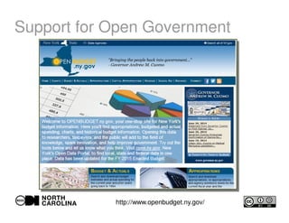 Support for Open Government
http://www.openbudget.ny.gov/
 