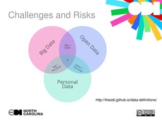 Challenges and Risks
http://theodi.github.io/data-definitions/
 